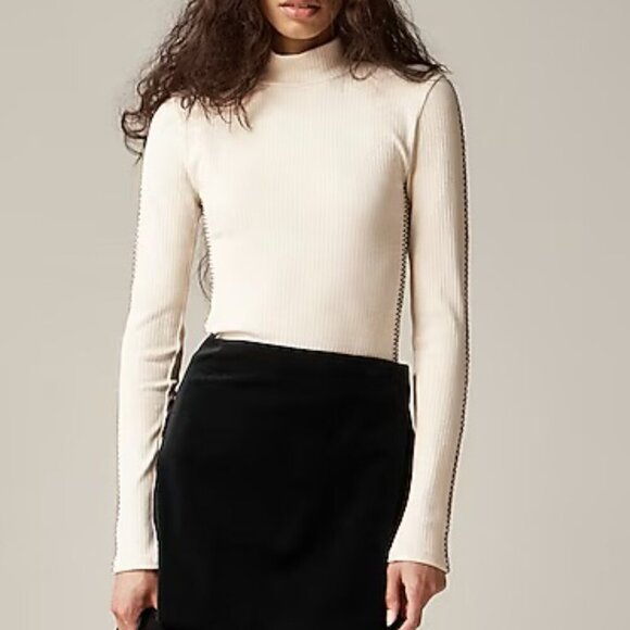 J. Crew Premium rib turtleneck with whipstitch trim Size XS - Picture 1 of 2